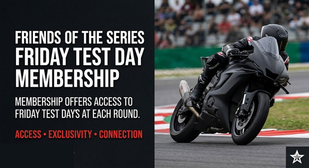 Friends of The Series Friday Test Day Membership